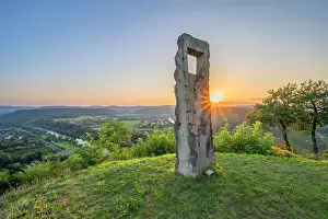Saar Valley Prints: Sculpture Pasaggio Animato on the gallows mountain near Wiltingen