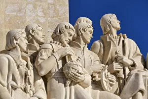 Images Dated 21st April 2021: Sculptures on the Padrao dos Descobrimentos (Monument to the Discoveries