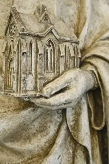 Avignon Prints: Sculptures, Papal Palace, UNESCO World Heritage Site, Avignon, Provence, France