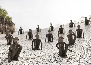 Ceremony Prints: Sculptures at The Rock Garden, Chandigarh, Punjab / Haryana Province, India