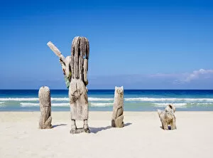 Images Dated 29th June 2020: Sculptures at Seven Mile Beach, Long Bay, Negril, Westmoreland Parish, Jamaica