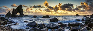 Eire Gallery: Sea Arch at Sunset, Crohy Head, County Donegal, Ireland