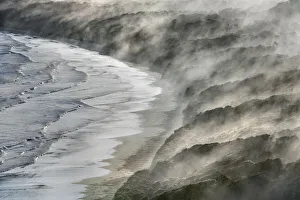 Polynesia Prints: Sea fog at Tautuku Bay - New Zealand, South Island, Otago, Clutha, Catlins