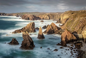Sea Stacks Prints: Sea stacks, Mangersta, Isle of Lewis, Outer Hebrides, Scotland