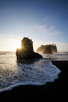 Sea Stacks Prints: Sea stacks at Ruby beach, Olympic National Park, Washington, USA