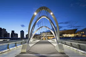 Images Dated 22nd March 2016: Seafarers Bridge and Convention Centre at dawn, Melbourne, Victoria, Australia