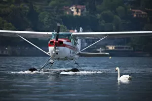 Images Dated 6th October 2021: A seaplane in Como Lake. Italy