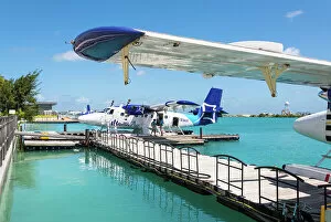 Airport Gallery: A seaplane of the Manta Air, a Maldivian domestic airline, Maldives