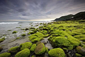 Seaside with lava rocks at Praia Formosa. Santa Maria, Azores islands, Portugal Seaside with lava rocks at Praia Formosa. Santa Maria, Azores islands, Portugal