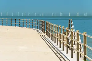 Wind Turbines Prints: A seaside promenade in Ramsgate