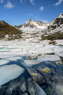 Italian Valley Prints: Season of Thaw in Adamello park, Brescia province in Lombardy district, Italy