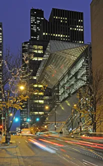 Seattle Public Library by Architect Rem Koolhs, Seattle, Washington, USA