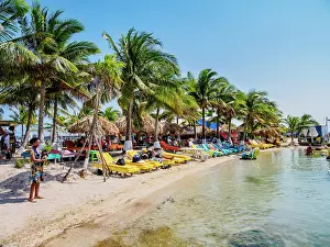 Deckchair Prints: Secret Beach, Ambergris Caye, Belize District, Belize