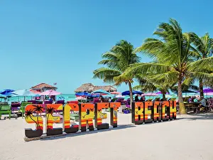 Cayo Ambergris Prints: Secret Beach Letters, Ambergris Caye, Belize District, Belize