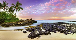 Maui Prints: Secret Cove, Makena Beach, Makena State Park, Maui, Hawaii, USA