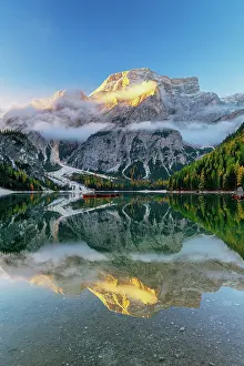 Mirror Image Prints: Seekofel Reflecting in Lake Braies (Pragser Wildsee), Dolomites, South Tyrol, Italy
