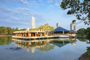 Images Dated 10th June 2019: Seema Malakaya on Bere Lake, Colombo, Sri Lanka