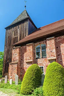 Prerow Prints: Seemannskirche in Prerow, Mecklenburg-West Pomerania, Baltic Sea, North Germany, Germany