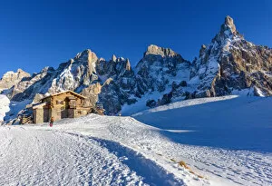 Segantini alpine hut, Passo Rolle, Pale di San Martino mountain, Trentino Alto Adige
