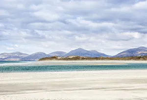 North West Prints: Seilebost beach at low tide, Harris, Hebrides, Scotland