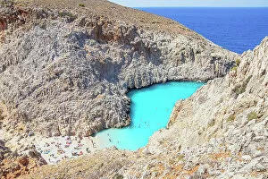 Images Dated 1st September 2022: Seitan limania beach, Chania, Crete, Greek Islands, Greece