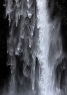 Icelandic Prints: Detail of Seljalandsfoss, waterfall, South Iceland