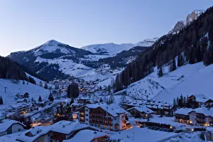 Ski Resorts Prints: Selva Wolkenstein, Sella Ronda ski area, Val Gardena, Sella Massif range of Mountains