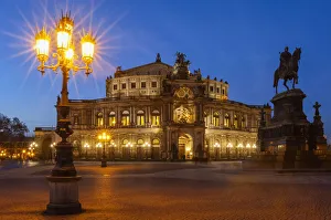 Sachsen Prints: Semper Opera, Dresden, Saxony, Germany, Europe