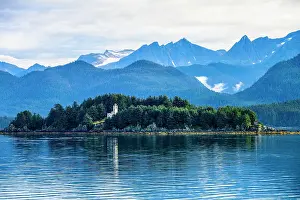 Channels Prints: Sentinel Light, Ferry Juneau to Haines- Favourite Channel, Alaska, USA