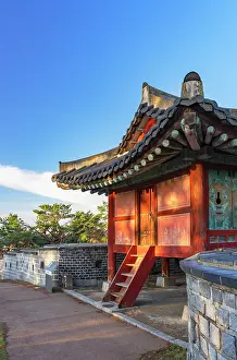 Ancient Monument Prints: Seoporu watchtower of Hwaseong Fortress (UNESCO World Heritage Site)