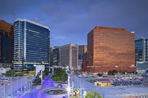 Seoullo 7017 Skygarden at dusk, Seoul, South Korea