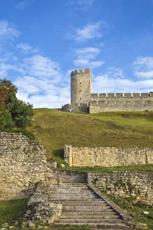 Beograd Prints: Serbia, Belgrade, Belgrade Fortress, Diadar Tower and walls