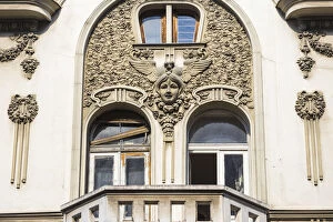 Serbia, Belgrade, City center, Art nouveau Smederevska bank building, built 1910-1912