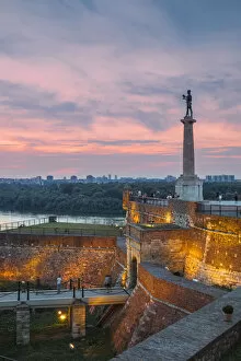 Images Dated 13th September 2018: Serbia, Belgrade, Kalemegdan Park, Victor Monument at Belgrade Fortress