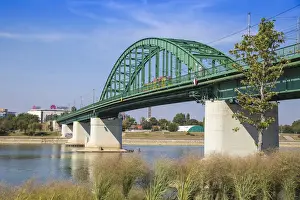 Trams Prints: Serbia, Belgrade, Stari Savski Most - Old Sava Bridge over Sava river