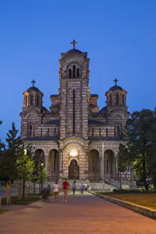 Captial Cities Collection: Serbia, Belgrade, Tasmajdan Park, St Marks Church