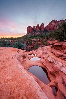 Images Dated 1st June 2023: Seven Sacred Pools at sunset, Sedona, Arizona, USA