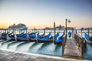 Gondola Prints: Seven Seas Explorer cruiseship passing the Chiesa di San Giorgio Maggiore & St
