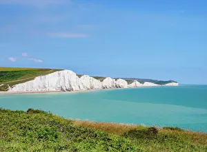 National Trail Prints: Seven Sisters Cliffs, Cuckmere Haven, East Sussex, England, United Kingdom