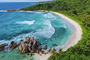 Seychelles, La Digue, Anse Cocos beach, Indian Ocean