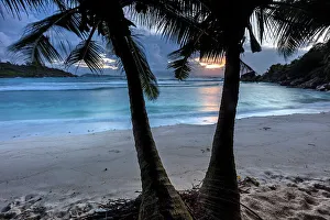 La Digue Prints: Seychelles, La Digue, Anse Cocos beach, Indian Ocean