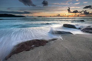 La Digue Prints: Seychelles, La Digue, Anse Fourmis beach, Indian Ocean