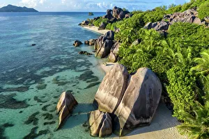 Anse Source Dargent Beach Prints: Seychelles, La Digue, Anse Source d'Argent beach, Indian Ocean
