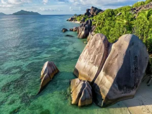 Anse Source Dargent Beach Prints: Seychelles, La Digue, Anse Source d'Argent beach, Indian Ocean
