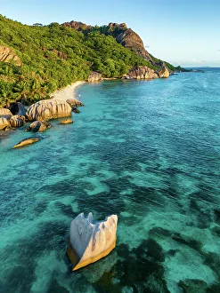 Anse Source Dargent Beach Prints: Seychelles, La Digue, Anse Source d'Argent beach, Indian Ocean
