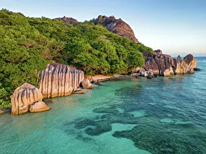 Anse Source Dargent Beach Prints: Seychelles, La Digue, Anse Source d'Argent beach, Indian Ocean