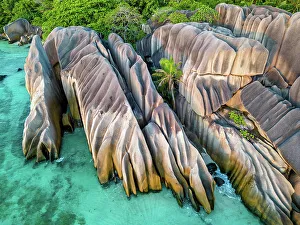 Anse Source Dargent Beach Prints: Seychelles, La Digue, Anse Source d'Argent beach, Indian Ocean