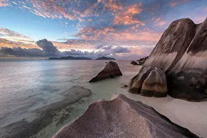 Anse Source Dargent Beach Prints: Seychelles, La Digue, Anse Source d'Argent beach, Indian Ocean