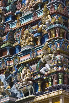 Images Dated 22nd September 2009: Seychelles, Mahe Island, Victoria, Hindu Temple