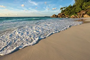 Praslin Prints: Seychelles, Praslin, Anse Georgette beach, Indian Ocean